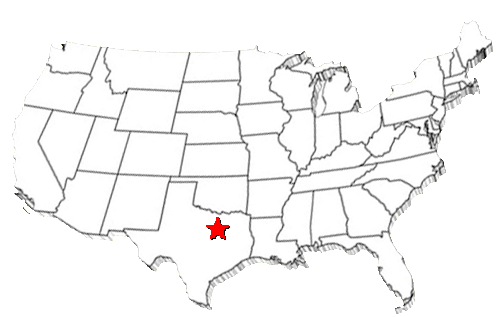 United States with Star over Dallas